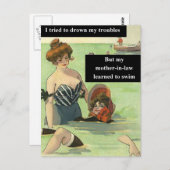 Carte Postale Problème avec la belle-mère (Devant / Derrière)