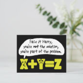 Carte Postale Problème : Mathématiques amusantes (Debout devant)