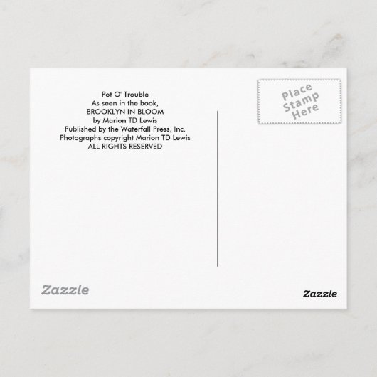 Carte Postale Problème Pot O (Dos)