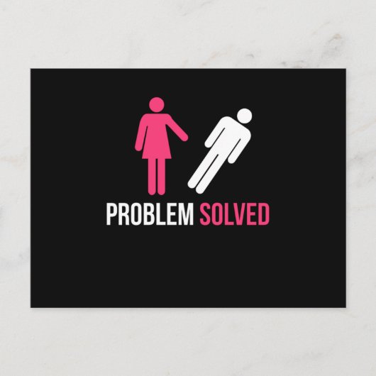 Carte Postale Problème résolu Funny Divorce Breakup Disband Cade (Devant)