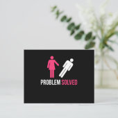 Carte Postale Problème résolu Funny Divorce Breakup Disband Cade (Debout devant)
