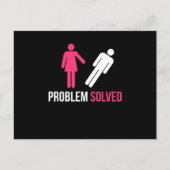 Carte Postale Problème résolu Funny Divorce Breakup Disband Cade (Devant)
