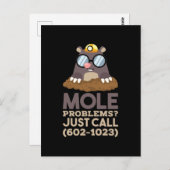 Carte Postale Problèmes de chimie - Mole (Devant / Derrière)