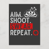 Carte Postale Problèmes de fléchettes humoristiques Dartboard Fu (Devant)