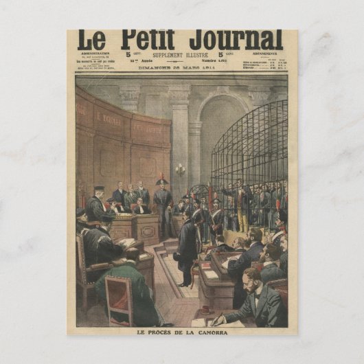 Carte Postale Procès de la Camorra (Devant)