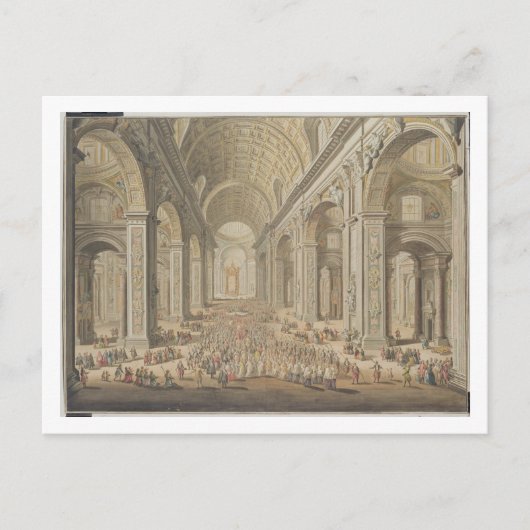 Carte Postale Procession à Saint-Pierre, Rome (avec citation sur (Devant)