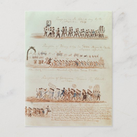 Carte Postale Procession de la Saint Patrick (Devant)