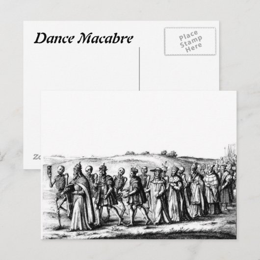 Carte postale Procession Décès (Devant / Derrière)