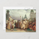 Carte Postale Procession du dimanche de Palm (Devant / Derrière)