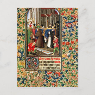 Carte Postale Procession funéraire avec des fosses communes