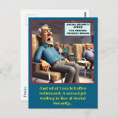 CARTE POSTALE " PROCESSUS DE RETRAITE " (Devant / Derrière)