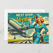 Carte Postale Prochain arrêt : Aventure (Devant / Derrière)