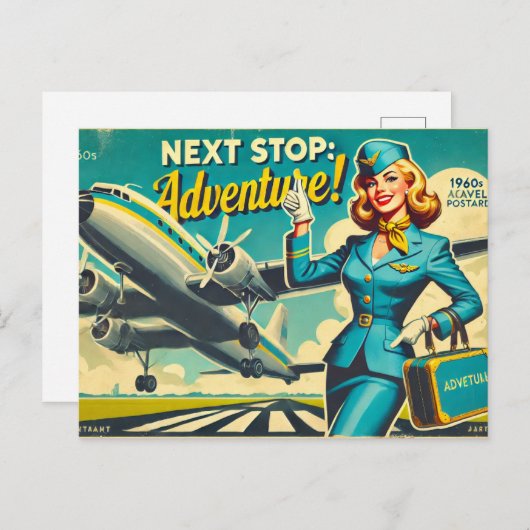 Carte Postale Prochain arrêt : Aventure (Devant / Derrière)