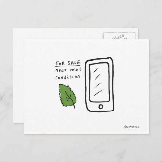 carte postale proche de la menthe (Devant / Derrière)