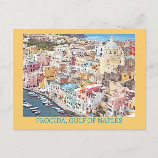 Carte Postale Procida pastel et rêveuse (golfe de Naples) (Devant)