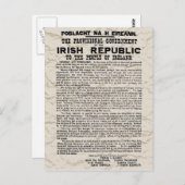 Carte Postale Proclamation de Pâques sur la République d'Irlande (Devant / Derrière)
