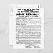 Carte Postale Proclamation de Pâques sur la République d'Irlande (Devant / Derrière)