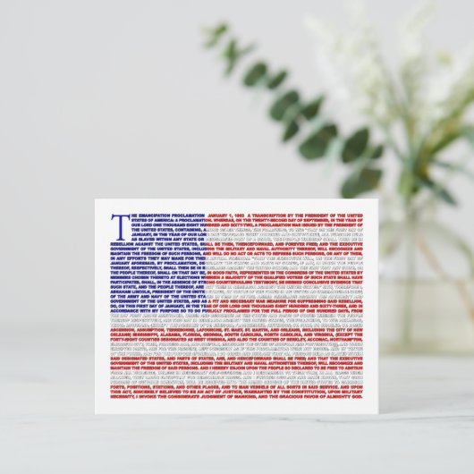 Carte Postale Proclamation d'émancipation (Debout devant)