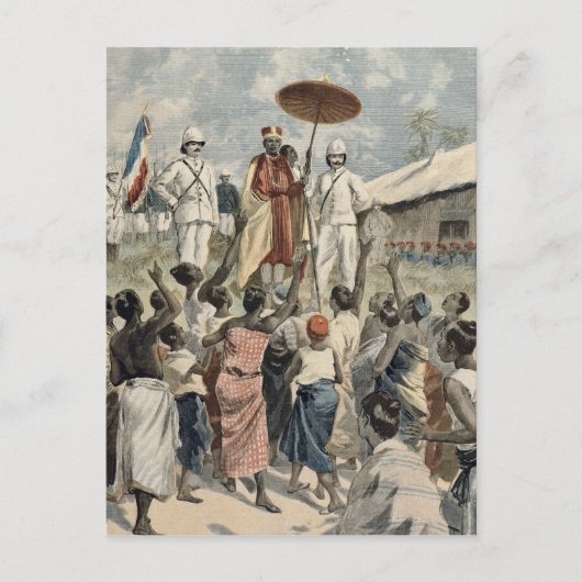 Carte Postale Proclamation du nouveau roi du Dahomey (Devant)