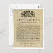 Carte Postale Proclamation du Roi pour la répression de la rébel (Devant / Derrière)