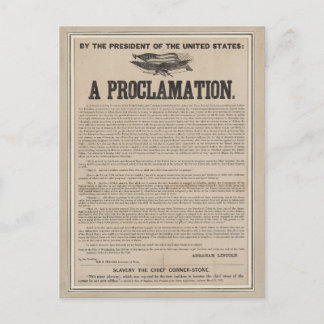 Carte Postale Proclamation préliminaire sur l'émancipation