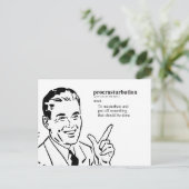 CARTE POSTALE PROCRASTURBATION (Debout devant)