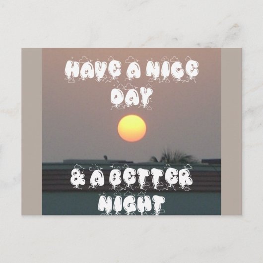 Carte Postale Produit de Personnaliser de jour Nice (Devant)