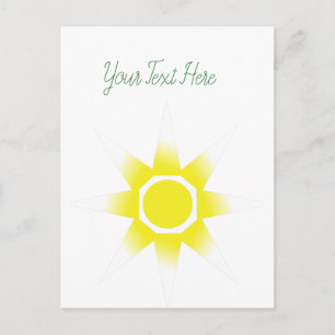 Carte Postale Produit de soleil de magie blanche jaune