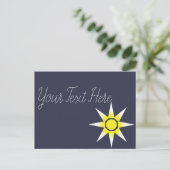 Carte Postale Produit Soleil Magique Jaune Blanc (Debout devant)