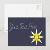 Carte Postale Produit Soleil Magique Jaune Blanc (Devant / Derrière)