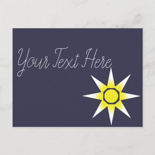 Carte Postale Produit Soleil Magique Jaune Blanc (Devant)
