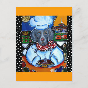 Carte Postale Produits de Chef Weimaraner
