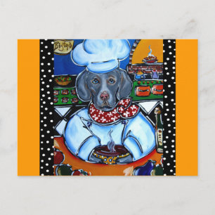 Carte Postale Produits de chef Weimaraner