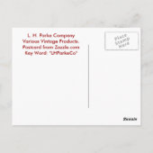 Carte Postale Produits de Parke (Dos)