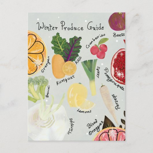 Carte Postale Produits d'hiver (Devant)
