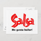 Carte Postale Produits du logo Salsa Dance ! (Devant / Derrière)