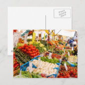 Carte Postale Produits frais sur le marché agricole (Devant / Derrière)