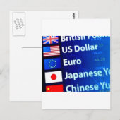 Carte Postale Produits thématiques en devises mondiales (Devant / Derrière)