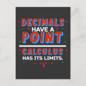Carte Postale Prof de maths drôle école décimales calcul (Devant)