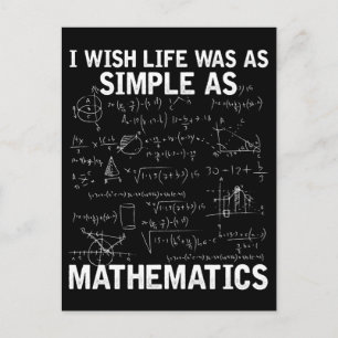 Carte Postale Prof de maths drôle Nerd de mathématiques