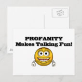 CARTE POSTALE PROFANITÉ (Devant / Derrière)