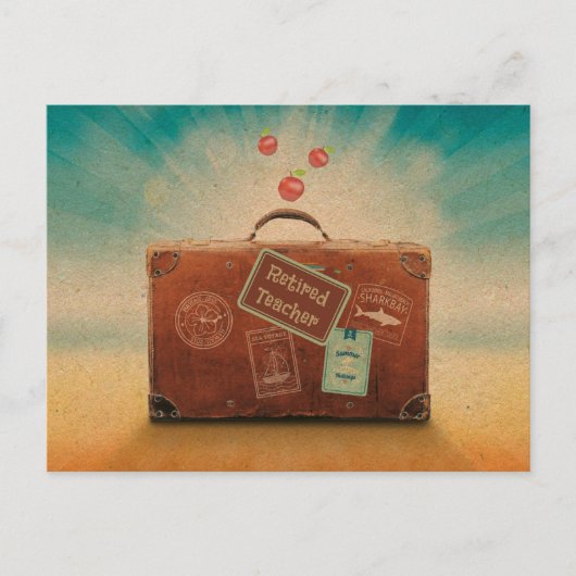 Carte Postale Professeur à la retraite, plus de temps pour voyag (Devant)