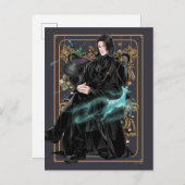 Carte Postale Professeur Anime Severus Snape assis (Devant / Derrière)
