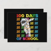 Carte Postale Professeur astronaute 100 jours d'école (Devant / Derrière)