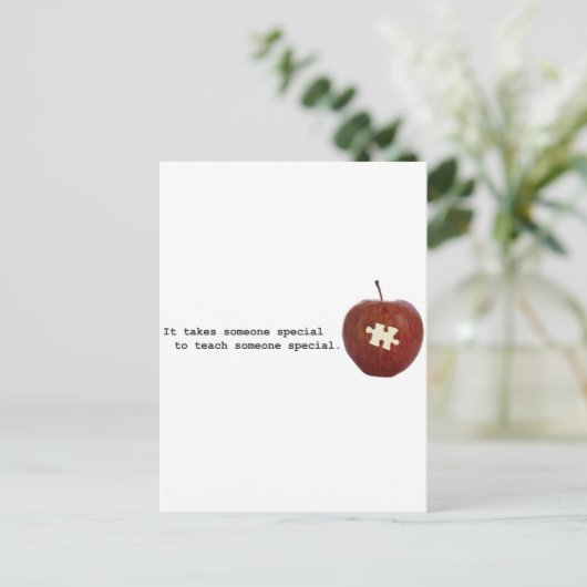 Carte Postale Professeur d'autisme (Debout devant)