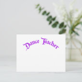 Carte Postale Professeur de danse (personnaliser) (Debout devant)