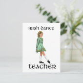 Carte Postale Professeur de danse step Irlandaise - Vert (Debout devant)