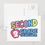 Carte Postale Professeur de deuxième année (Devant / Derrière)