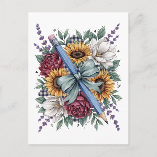 Carte Postale Professeur de floral (Devant)
