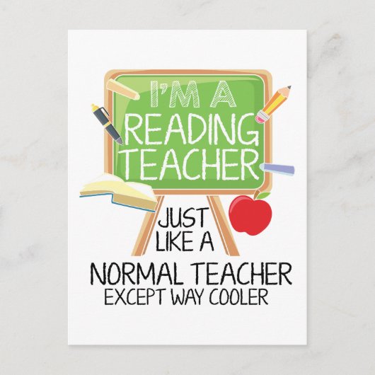 Carte Postale Professeur de lecture (Devant)